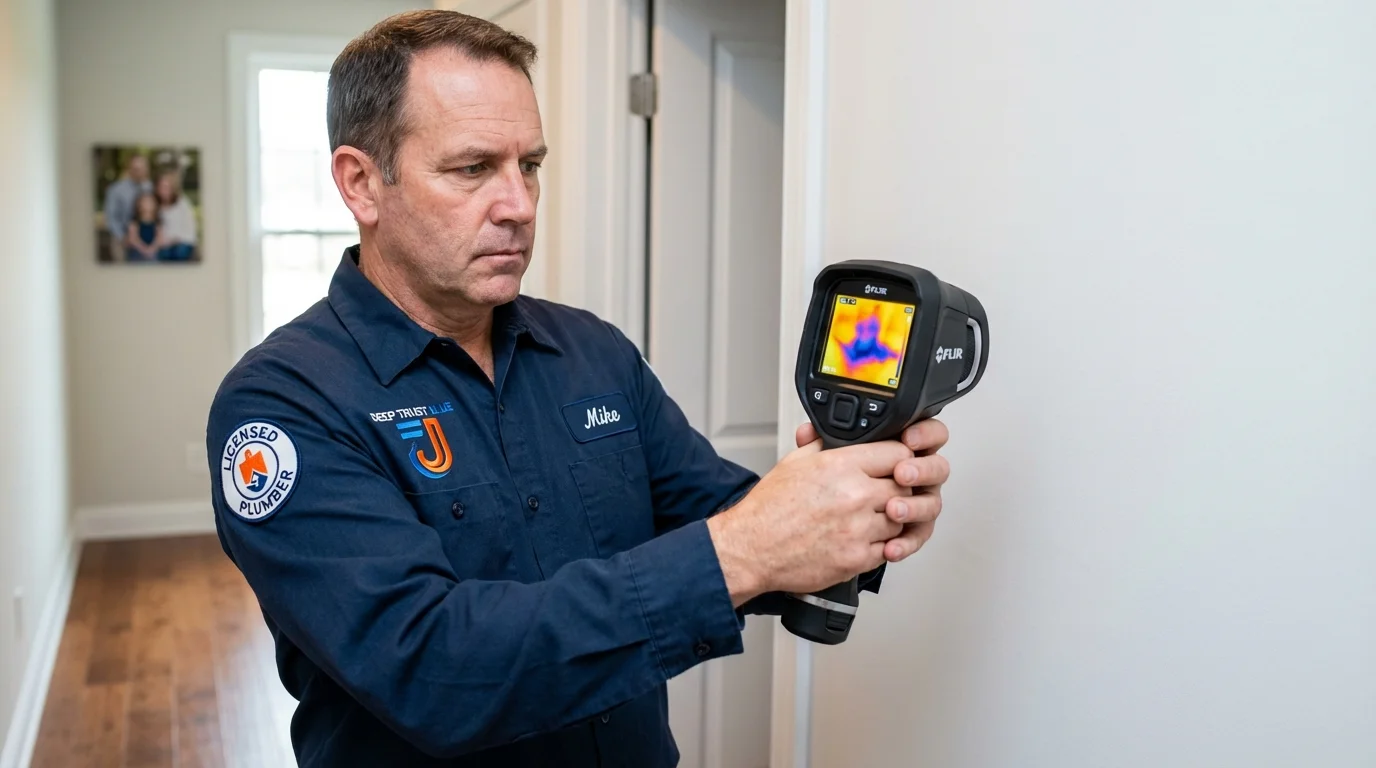 Thermal imaging leak detection by Johns Plumbing LLC in Powderly